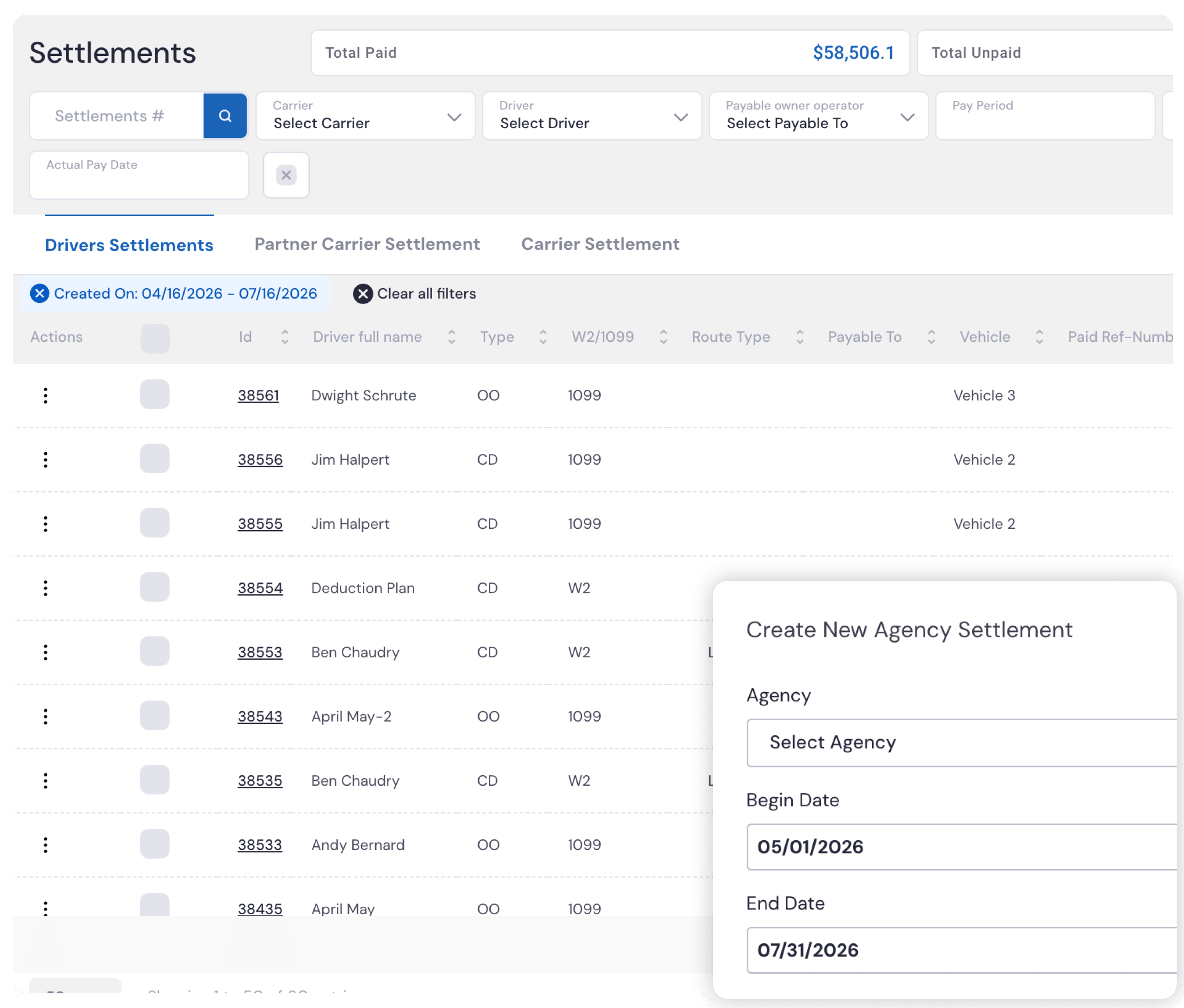 LoadStop Quote module dashboard showing historical lane analysis, customer quote history, and market rates