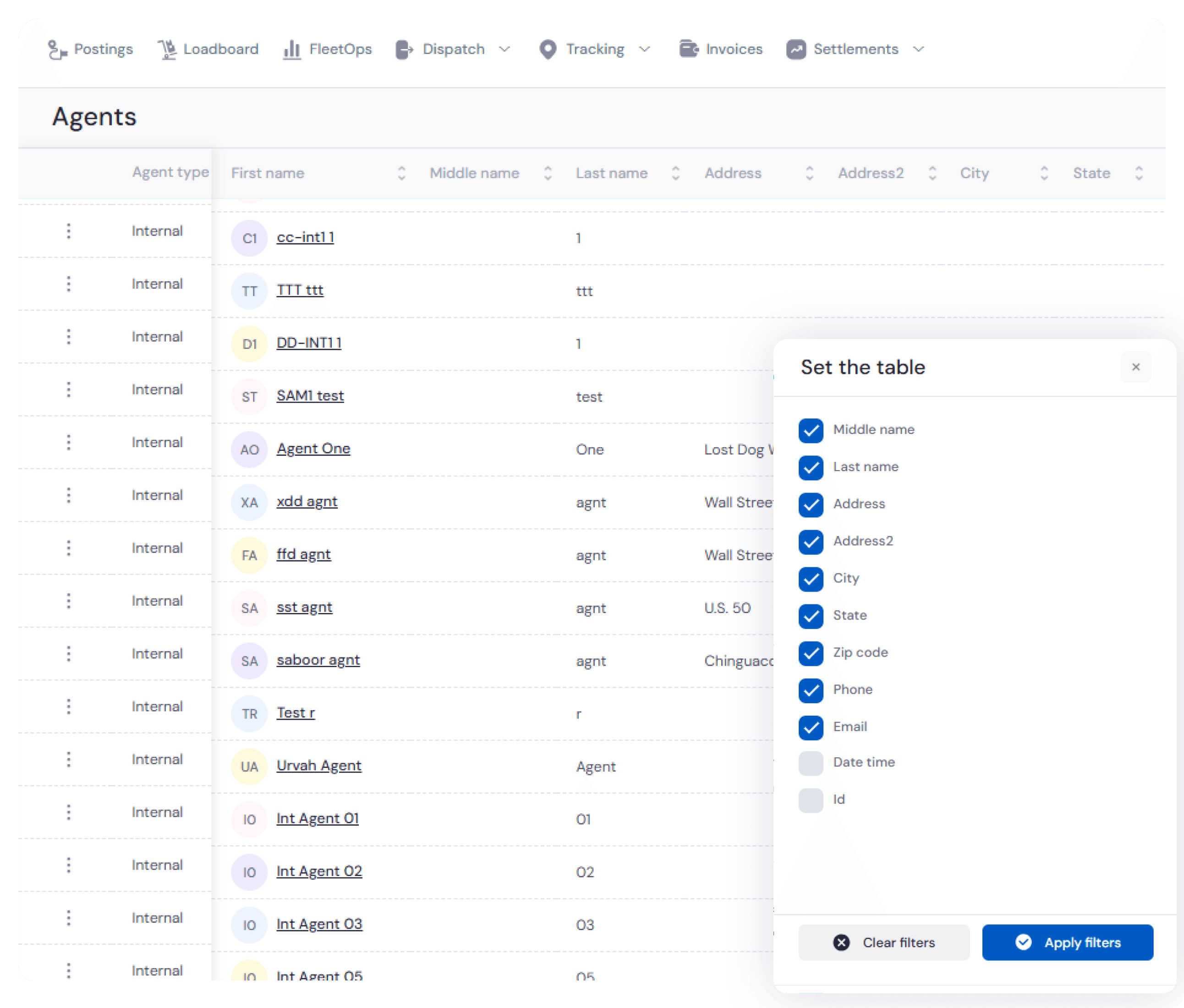LoadStop hybrid waterfall tendering settings showing ranked carrier selection, waterfall rules, and rate-based coverage options.