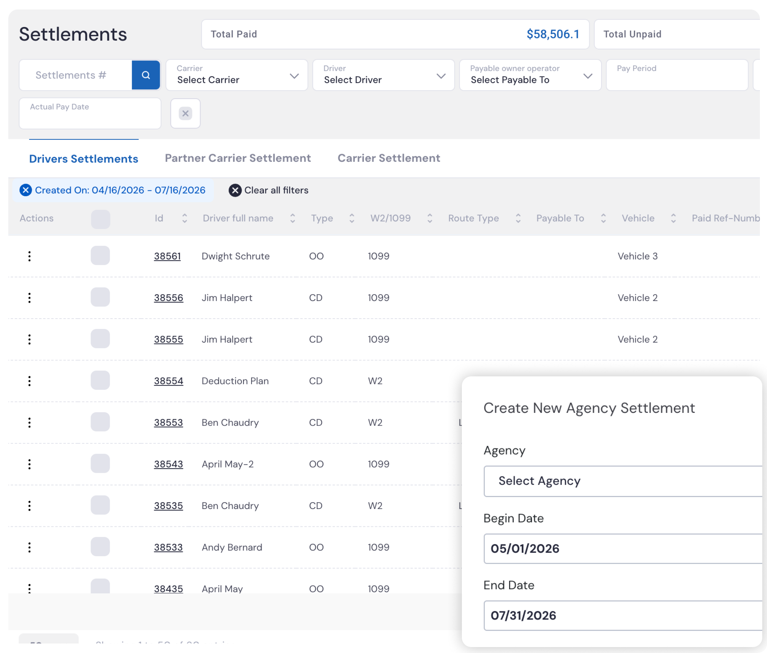 LoadStop Quote module dashboard showing historical lane analysis, customer quote history, and market rates