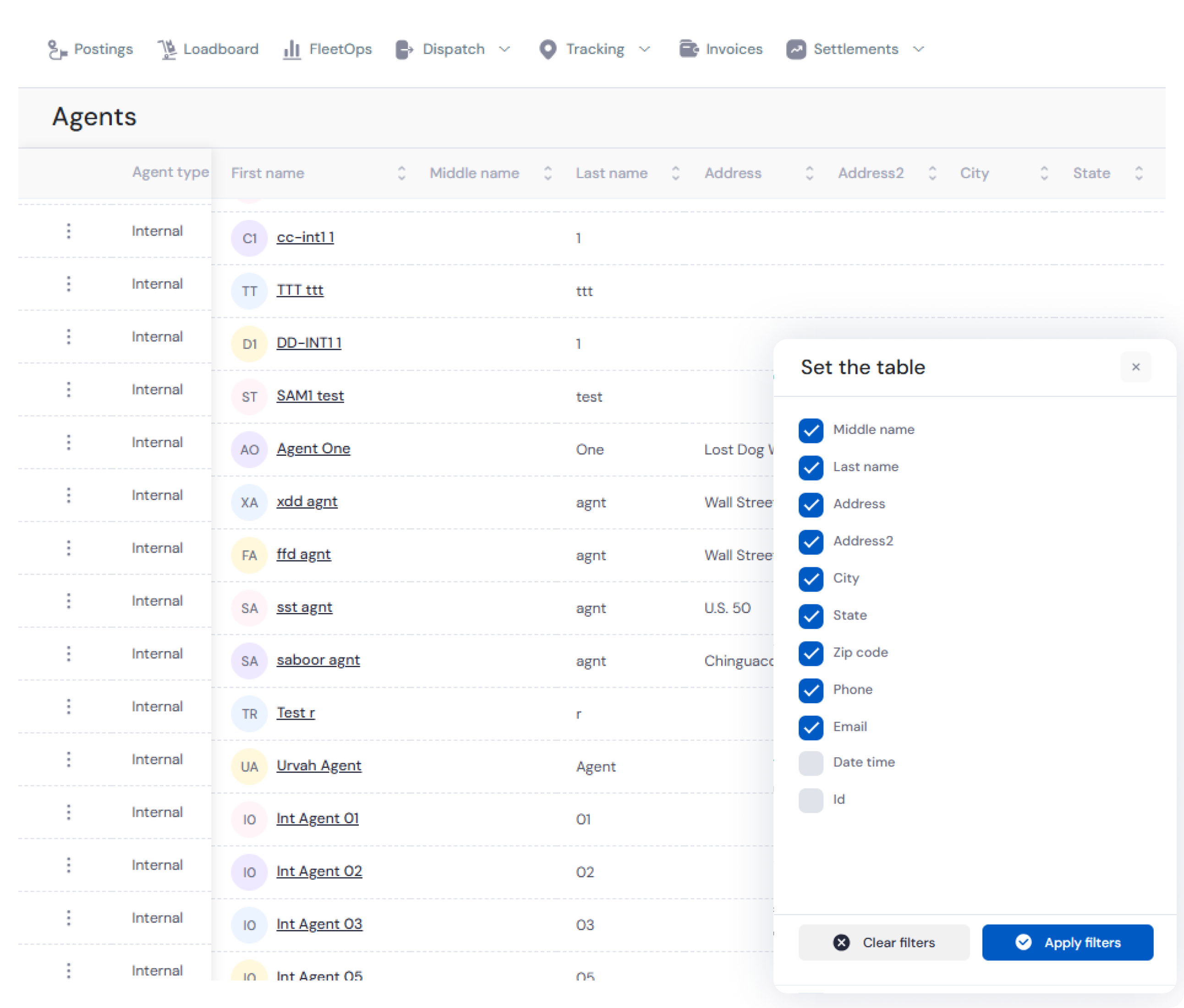 LoadStop hybrid waterfall tendering settings showing ranked carrier selection, waterfall rules, and rate-based coverage options.